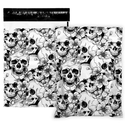 100Pcs Halloween Skull Poly Mailers 10 x 13 Inch Packaging Bags Seal Mailing ...