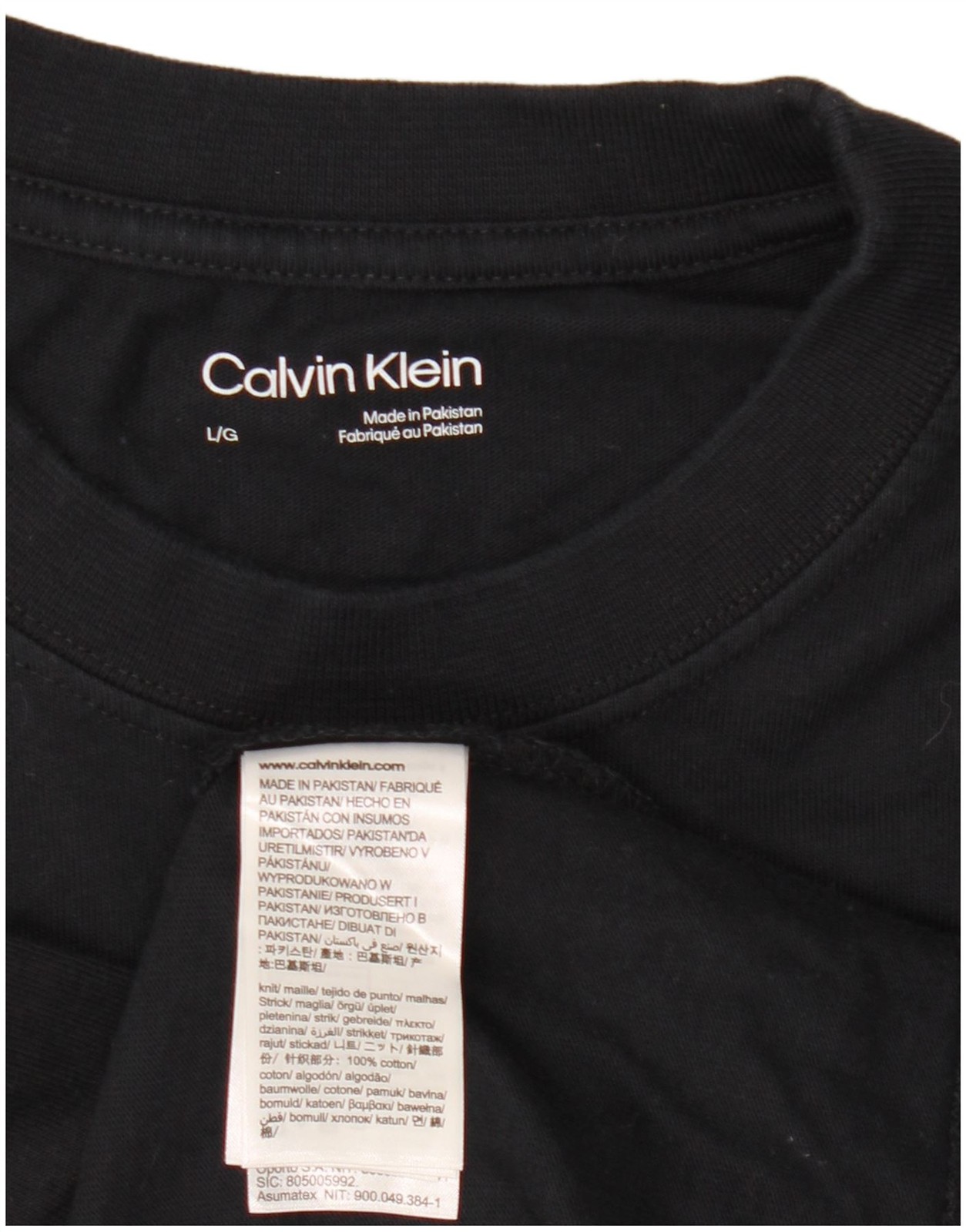 Calvin Klein Mens Graphic T-Shirt Top Large Black Cotton AQ16 thumbnail 3
