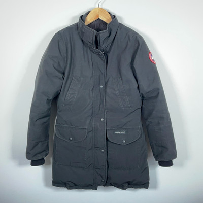 Canada Goose Trillium Duck Down Parka Women's Large Black Zip Up 6550 (No Hood)