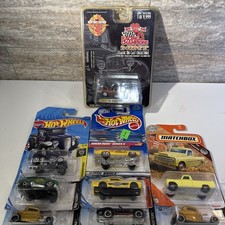 Lot Of 9 1/64 Die Cast Metal Cars Racing Champions, Matchbox, Hot wheels