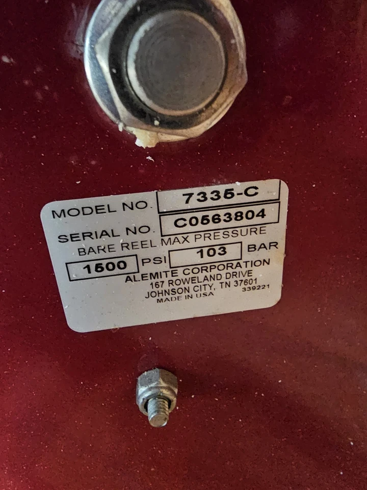 Alemite 8078-H 重型软管 Relel — 第 2/4 张图片