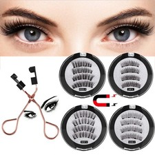2 Pairs Magnetic False Eyelashes Long Lashes Reusable / Lashes Curler Clip