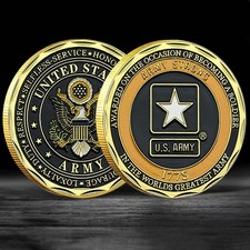 US Army Challenge Coin 1775 The World’s Greatest Army Enamel Gold Plated Medal