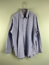 LL BEAN VTG Single Needle USA Made Oxford Cloth Dress Shirt Sz 17-35 Mens Blue