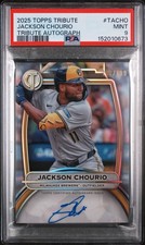 2025 Topps Tribute - Tribute Autographs Jackson Chourio #TA-CHO /199 (AU) PSA 9