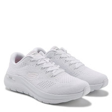 Skechers Vegan Arch Fit 2.0 Big League Sneakers Shoes Womens 8.5M White