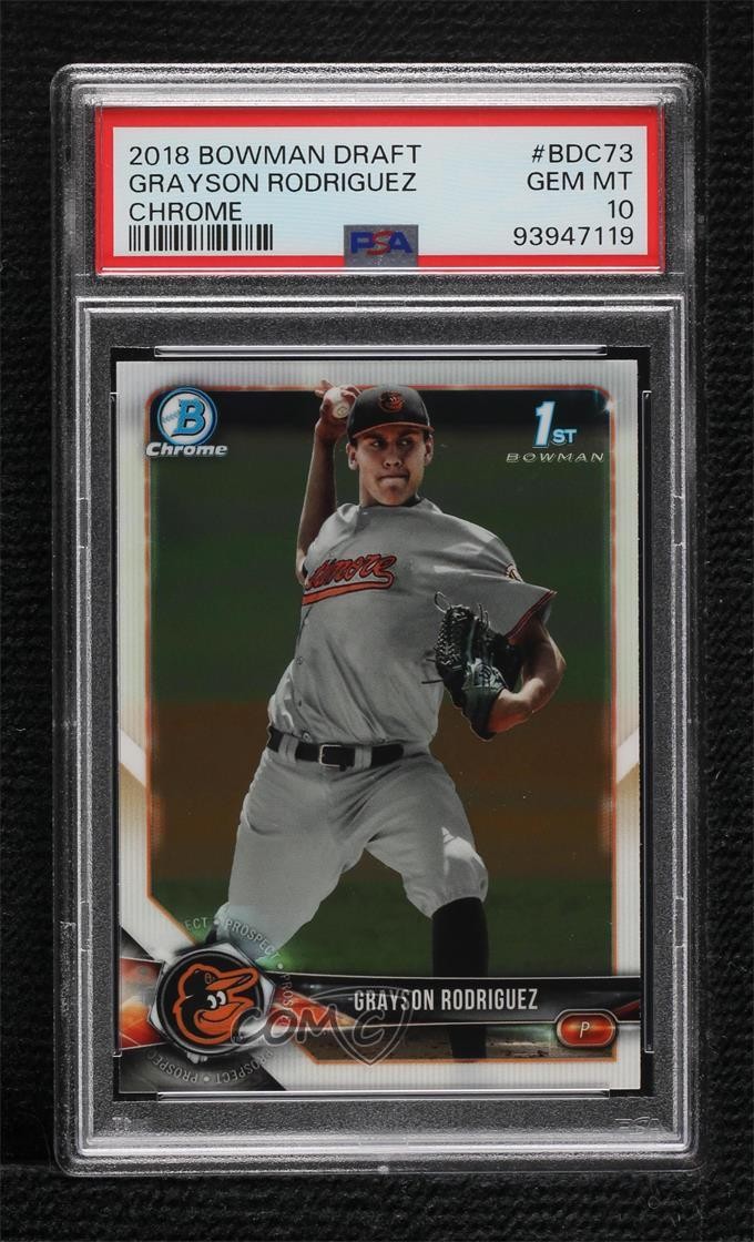 2018 Bowman Draft Chrome Grayson Rodriguez #BDC-73 PSA 10 GEM MT 10yf