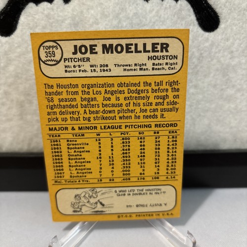 1968 Topps - Joe Moeller #359 - Bild 2 von 2
