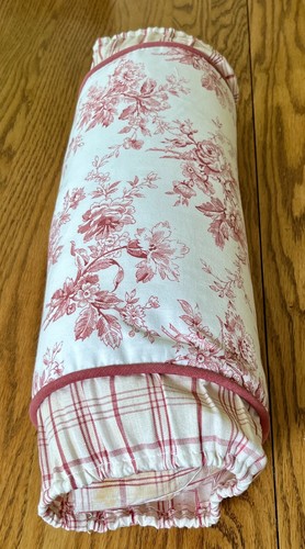 2002 Jane Churchill Colfax Rose Toile Custom Queen Duvet 2 Cases 1 Neck Roll + - Picture 9 of 9