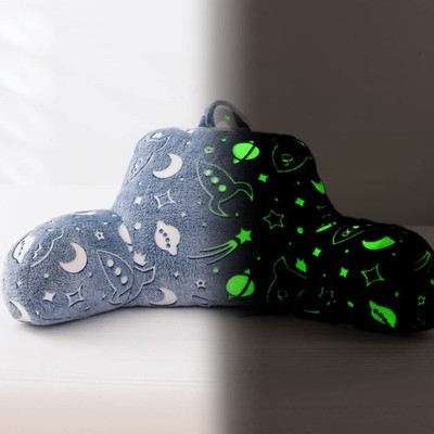 Glow in The Dark Reading Pillow for Sitting up in Bed Sofa Kids Teens, Space ...