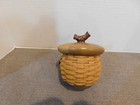Longaberger 2008 Acorn Basket with Oak Leaf Stand Protector Lid