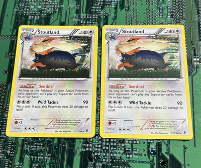 Stoutland 122/149 Holo Rare Boundaries Crossed Pokemon Card 2