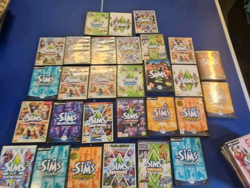 THE SIMS 1 2/3 boxed games+expansions Massive Bundle 35 X JOB LOT