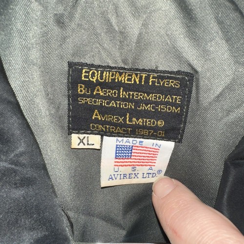 Avirex Bomber Crew Jacke XL USA Vintage mit Communist, Paramount Movies Patches - Bild 3 von 8