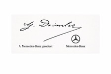 Mercedes Sticker Aufkleber Mercedes Benz  G Daimler weiß m.schw. Schrift