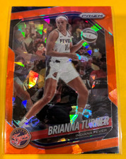 Brianna Turner 2025 Panini Prizm WNBA Orange Cracked Ice Prizm Card- #105 Fever