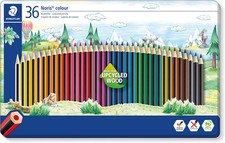 185 M36 Noris Colour Colouring Pencils - 36 Assorted Colours Tin of 36 Pencils 
