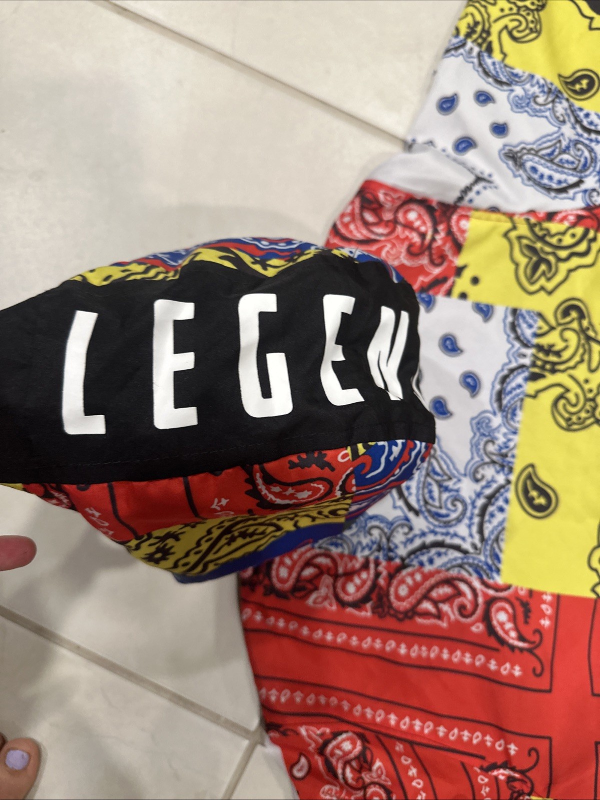 Encrypted Legend Patchwork Lightweight Hoodie M-1… - image 5