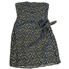 UO Juliette Black Geo Wrap-Around Mini Dress Size XS