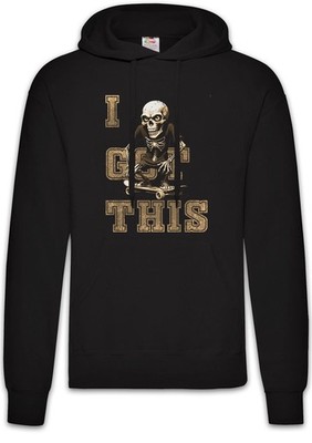 Old Skate Ripper Herren Hoodie Skateboard Skeleton Skull Bones Skater Ollie