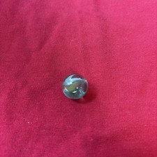 Handmade Glass Marble W/Multicolored Ribbon Swirl Pattern