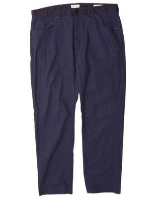 Calvin Klein Herren Slim Fit Freizeit Hose W36 L30 Navy Blau Baumwolle P107