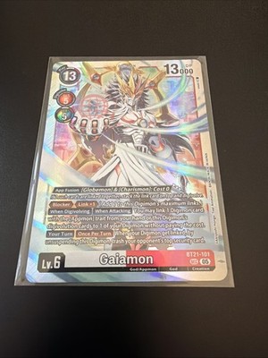 GAIAMON Karte BT21-101 World Convergence SECRET RARE Digimon TOP ZUSTAND Booster