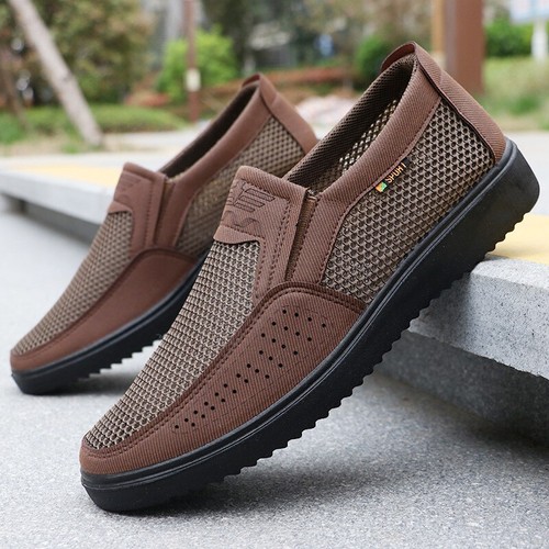 Mens Leather Slip On Walking Boat Deck Casual Driving Moccasin Loafer Shoes Size - Picture 21 of 24
