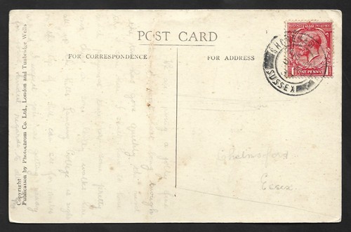 1937 SHOREHAM BEACH BUNGALOW TOWN ROUGH SEA POSTCARD SUSSEX NEAR LANCING - Picture 2 of 2