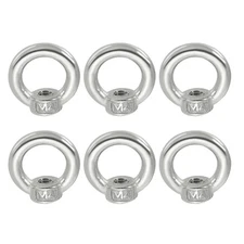 6Pcs Lifting Eye Nut M4, Thread Ring Shoulder Metric Eye Nuts Fastener