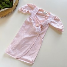 Vintage Sweet Baby Jess Pink Wrap Gown  Made In The USA  Newborn