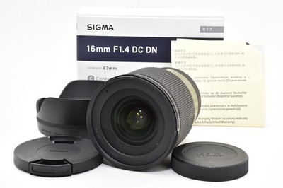 Sigma 16mm f/1.4 DC DN Lens Contemporary Sony E-mount w/Hood From JAPAN [Exc++]