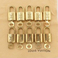 LOUIS VUITTON Padlock with Keys 10 Set Lot Bag Charm Cadena Brass Gold 35PDB072
