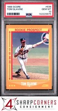 1988 SCORE #638 TOM GLAVINE RC BRAVES HOF ROOKIE PROSPECT PSA 10