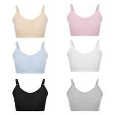 Kids Girls Top Running Shirts Training Bra Athletic Sleeveless Adjustable Gym