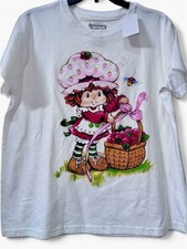 WOMEN'S TEEN Juniors VINTAGE 80's STYLE STRAWBERRY SHORTCAKE T-shirt XL NEW