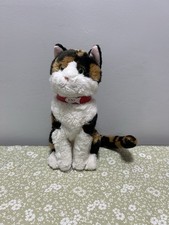 FAO Schwarz Calico Cat 11" Plush Stuffed Animal Toys R Us 2015 Green Eyes Kitty