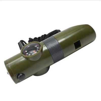 7 in 1 Camping Survival Pfeife Lupe für Bergsteigen Angeln Camping