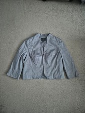 ▀▄ schicker Damen Blazer Kurzjacke Gr. 50 grau silber bpc BonPrix neuwertig ▄▀