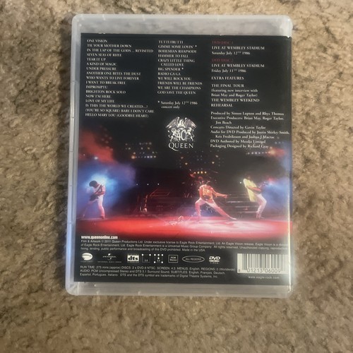 Queen Live at Wembley (DVD, 2011) 1986 Concert 2 Disc Set Incl Booklet VG! - Imagen 2 de 2
