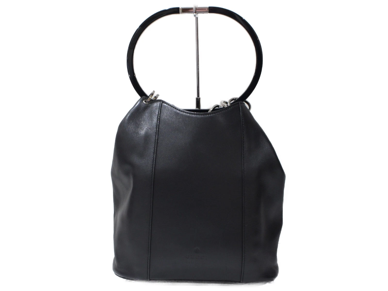 Gucci sac à main poignée 007.2029.002113 cuir noir r8_0404