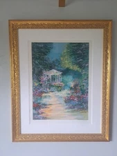 Rosanne Brook Serigraph, Signed And Numbered In Pencil. 147/299, Garden Gazebo.