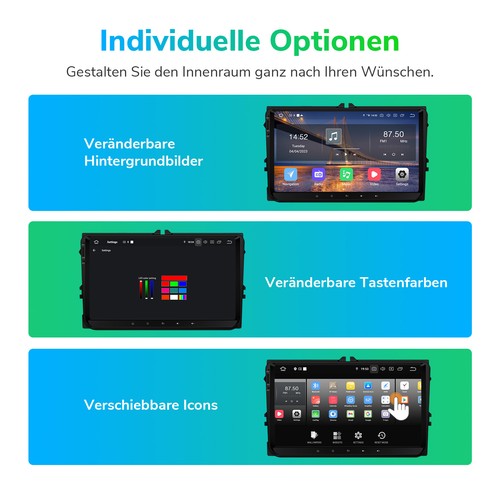 DVR+9"QLED Autoradio VWA12S Android 13 8Core 6+64 CarPlay GPS NAVI 4G LTE Für VW - Bild 17 von 24
