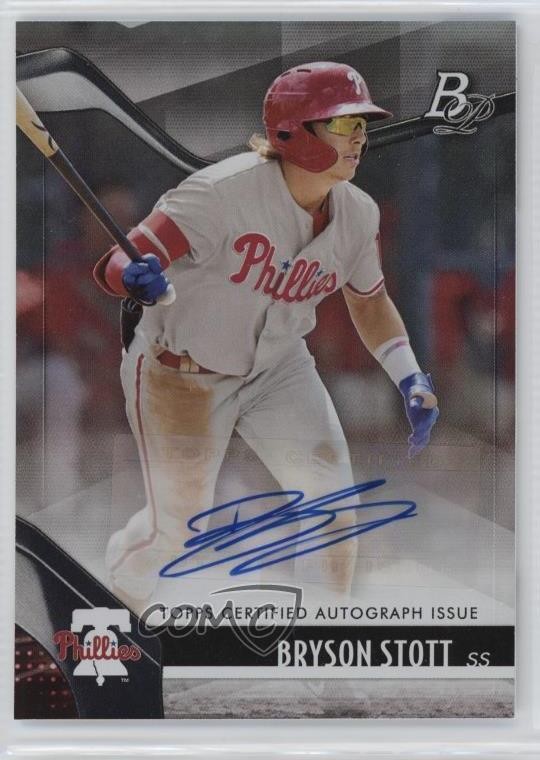 2021 Bowman Platinum Top Prospects Auto Bryson Stott #TOP-16 Auto 0v8s