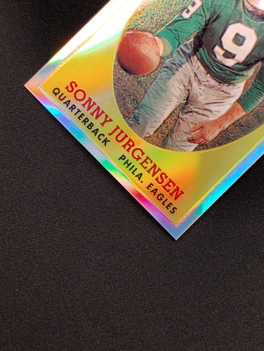 2001 Topps Archives Reserve #90 SONNY JURGENSEN '58 RP REFRACTOR Eagles HOF MINT - Picture 5 of 10