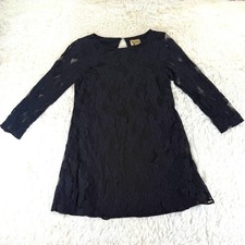 Vintage Show Me Your Mumu Small Lace Mini Dress Black Keyhole Whimsigoth