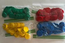 Color Math Counters 7/8" Plastic Counting Chips for Kids 400 Pieces