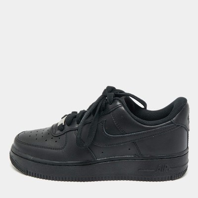 Air Jordan Sneaker schwarz Leder Air Force 1 Schnürschuhe Größe 36