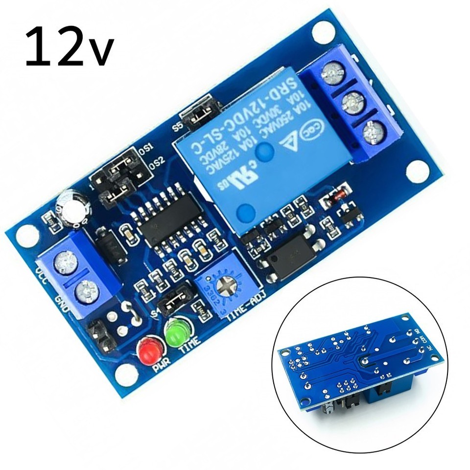 Relay Switching Module 12V Normally Open Trigger Delay Relay Module Off Pcs Relay Switch Delay ...