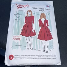 Simple Sew Sewing Pattern The Skater Dress Uncut #006 8-18 Full Skirt